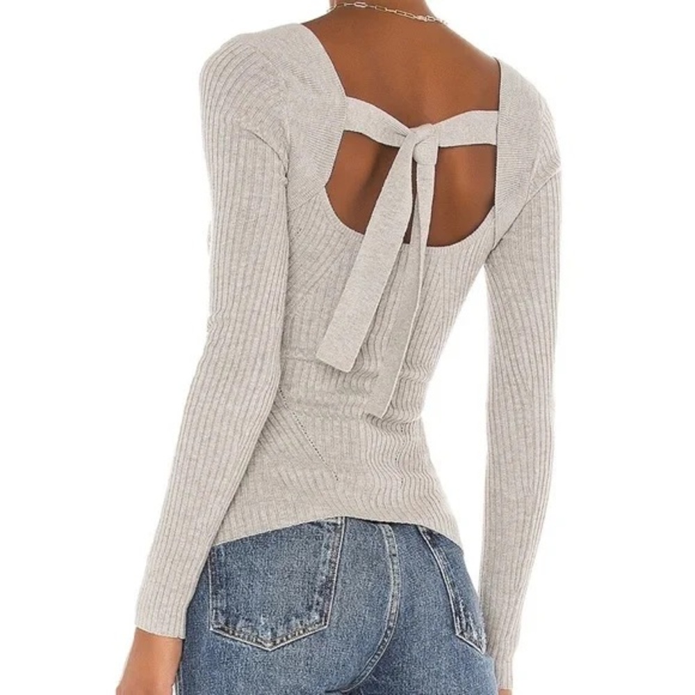 Lovers + Friends Tie Back Fitter Rib Sweater - Picture 2 of 7